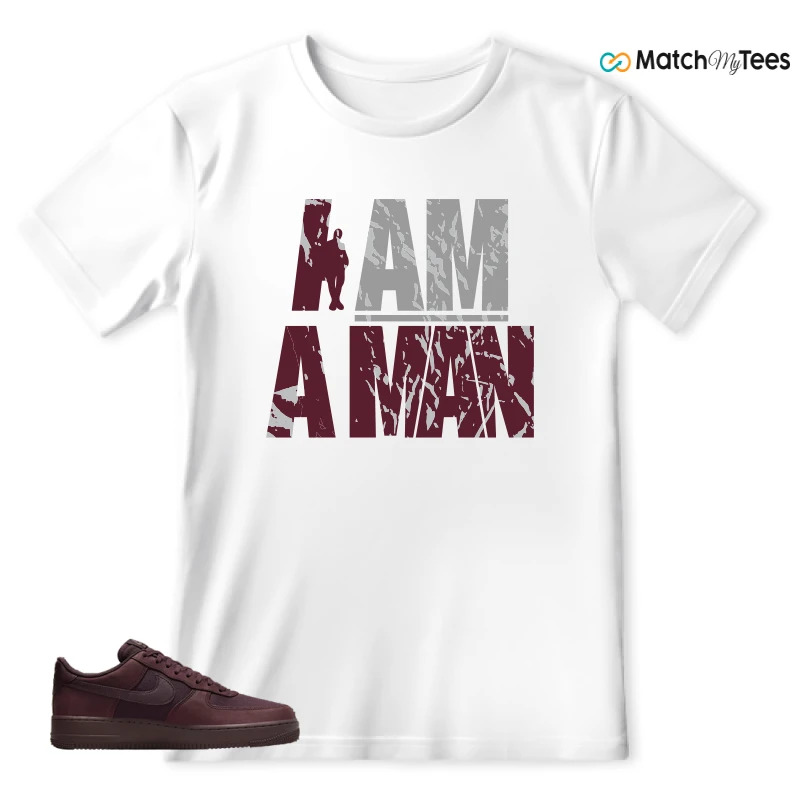 NIKE AIR FORCE 1 07 BURGUNDY CRUSH SNEAKER Matching Tees t-shirt