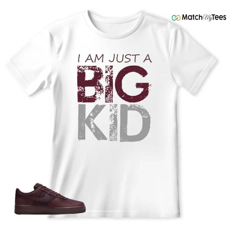 NIKE AIR FORCE 1 07 BURGUNDY CRUSH SNEAKER Matching Tees t-shirt