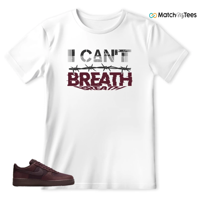 NIKE AIR FORCE 1 07 BURGUNDY CRUSH SNEAKER Matching Tees t-shirt