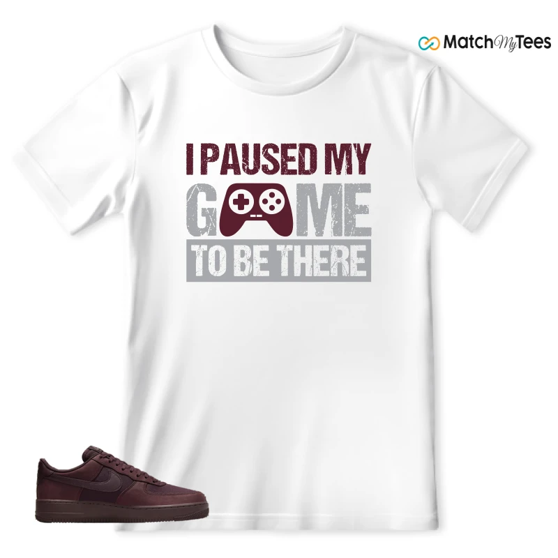 NIKE AIR FORCE 1 07 BURGUNDY CRUSH SNEAKER Matching Tees t-shirt