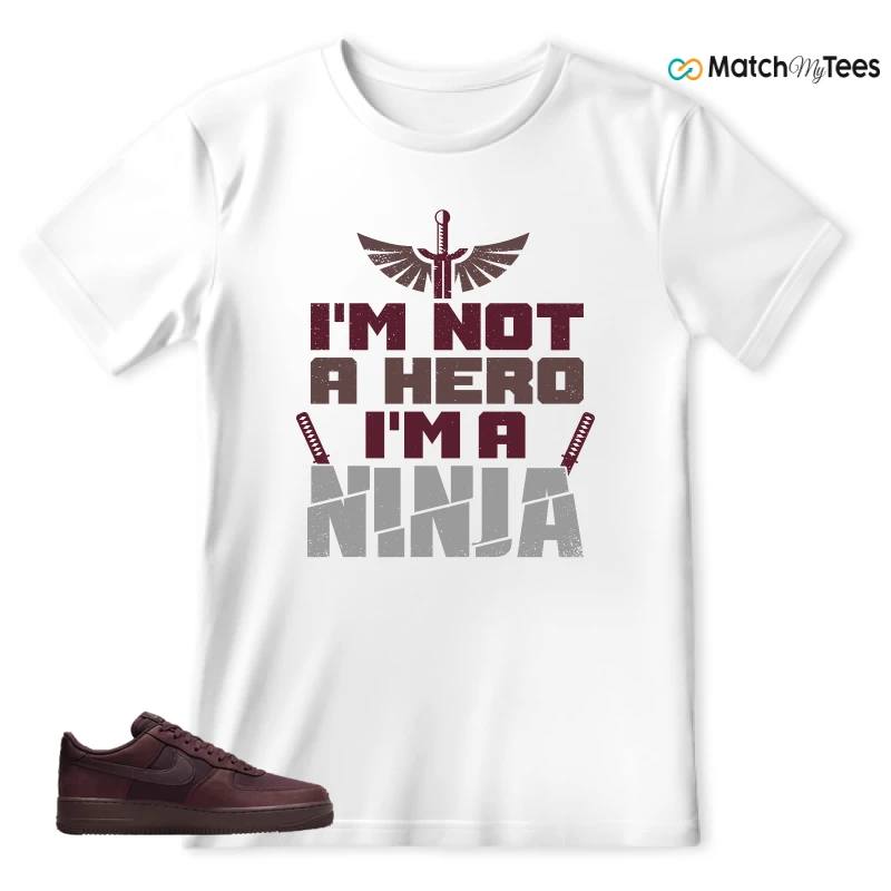 NIKE AIR FORCE 1 07 BURGUNDY CRUSH SNEAKER Matching Tees t-shirt