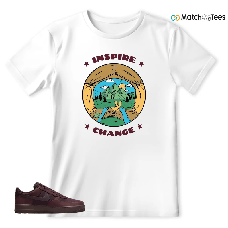 NIKE AIR FORCE 1 07 BURGUNDY CRUSH SNEAKER Matching Tees t-shirt