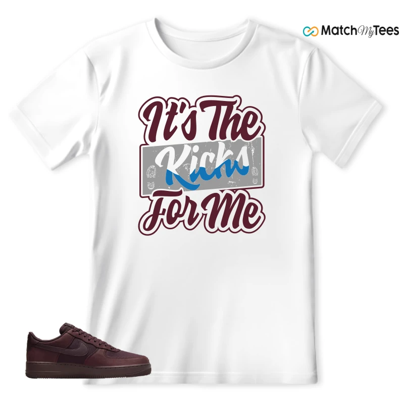 NIKE AIR FORCE 1 07 BURGUNDY CRUSH SNEAKER Matching Tees t-shirt
