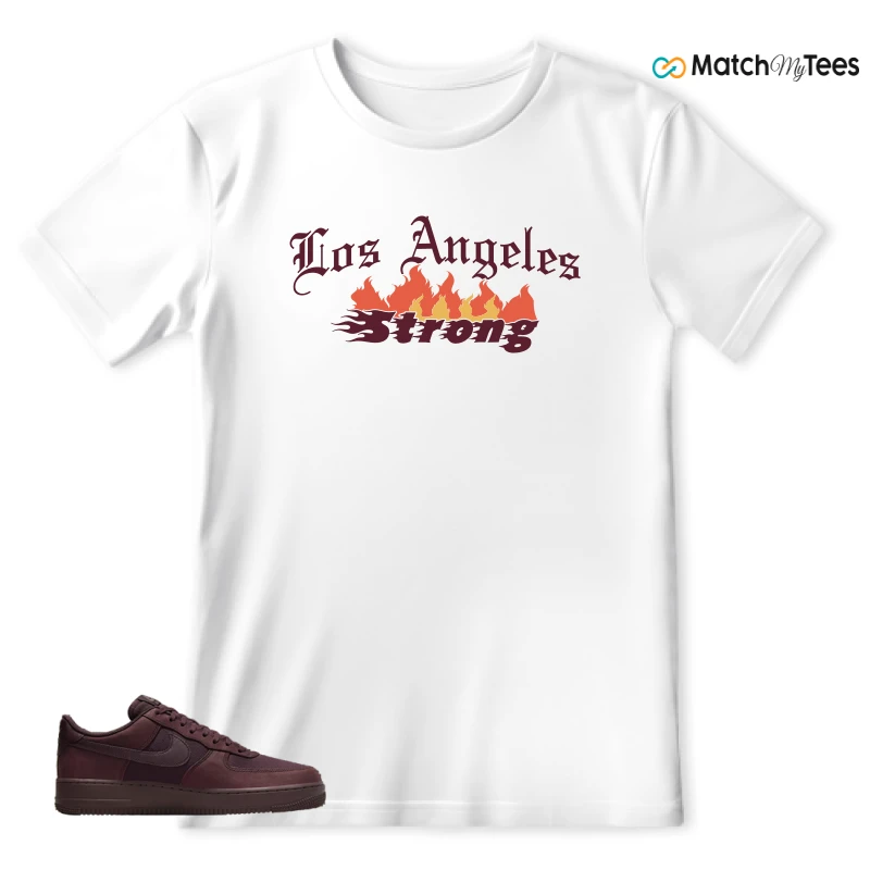 NIKE AIR FORCE 1 07 BURGUNDY CRUSH SNEAKER Matching Tees t-shirt
