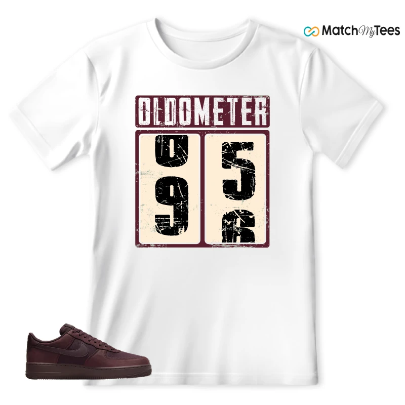 NIKE AIR FORCE 1 07 BURGUNDY CRUSH SNEAKER Matching Tees T-shirt for Men