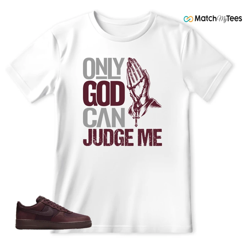 NIKE AIR FORCE 1 07 BURGUNDY CRUSH SNEAKER Matching Tees t-shirt
