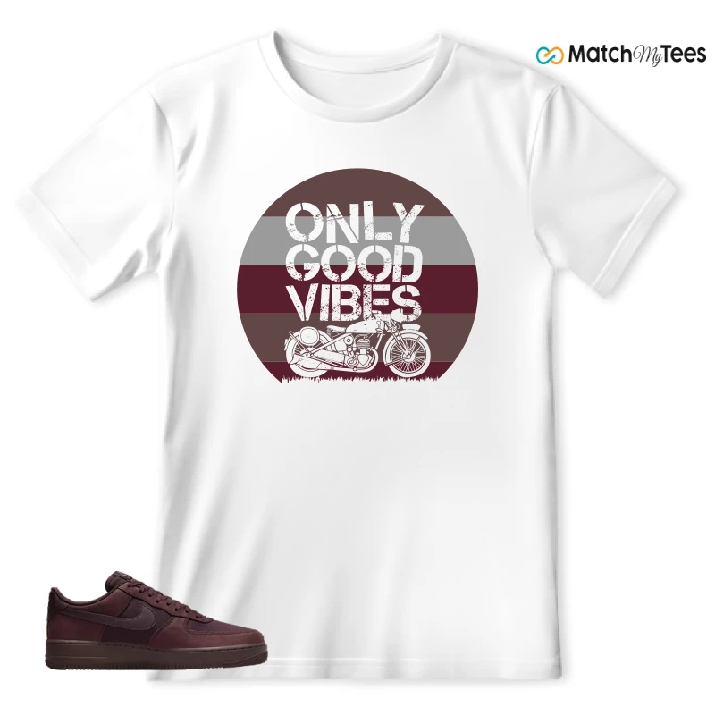 NIKE AIR FORCE 1 07 BURGUNDY CRUSH SNEAKER Matching Tees t-shirt