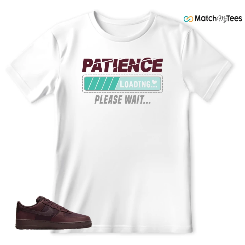 NIKE AIR FORCE 1 07 BURGUNDY CRUSH SNEAKER Matching Tees t-shirt