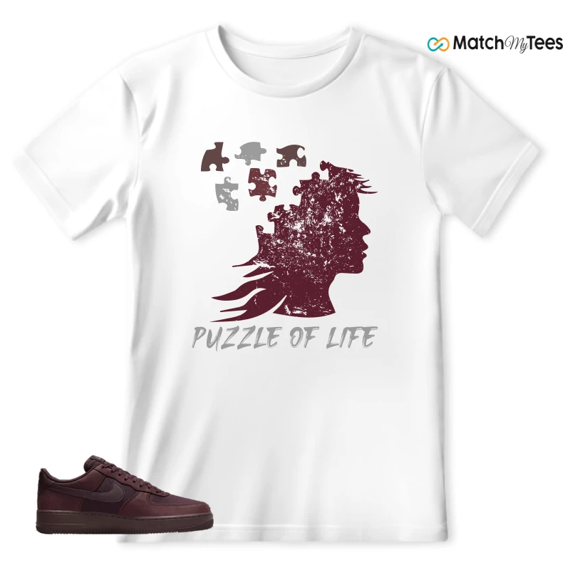 NIKE AIR FORCE 1 07 BURGUNDY CRUSH SNEAKER Matching Tees t-shirt