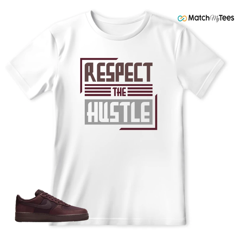 NIKE AIR FORCE 1 07 BURGUNDY CRUSH SNEAKER Matching Tees t-shirt