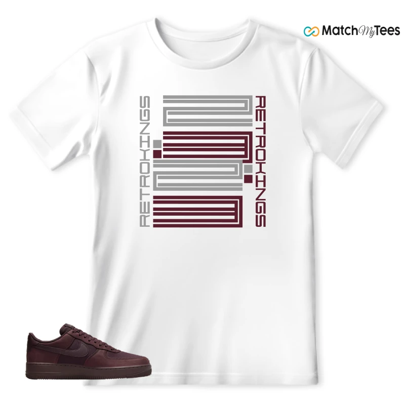 NIKE AIR FORCE 1 07 BURGUNDY CRUSH SNEAKER Matching Tees t-shirt
