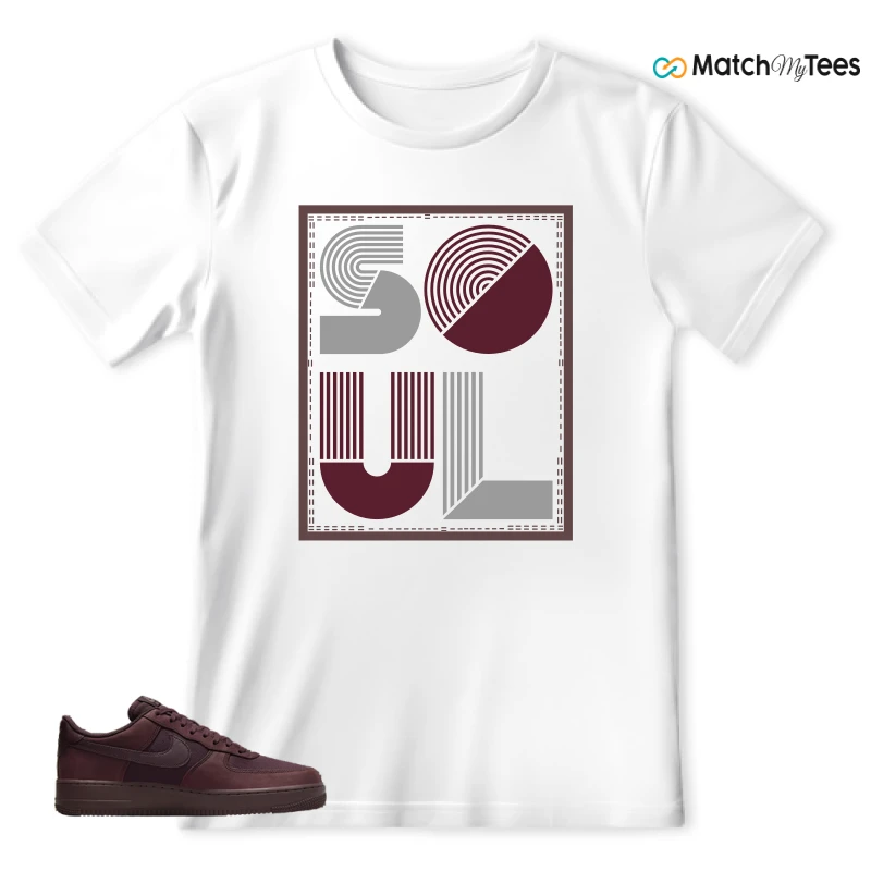 NIKE AIR FORCE 1 07 BURGUNDY CRUSH SNEAKER Matching Tees t-shirt