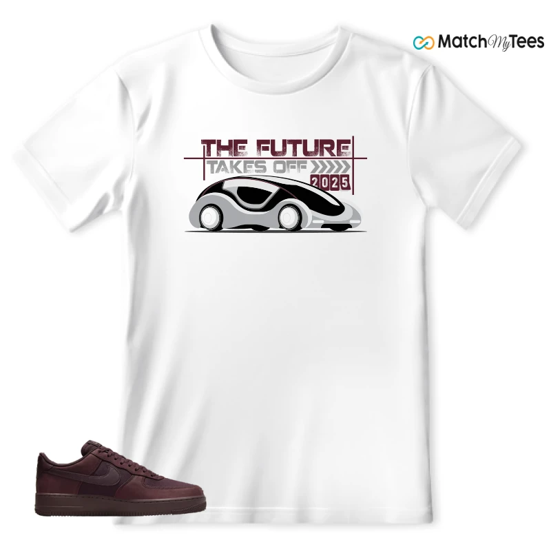 NIKE AIR FORCE 1 07 BURGUNDY CRUSH SNEAKER Matching Tees t-shirt