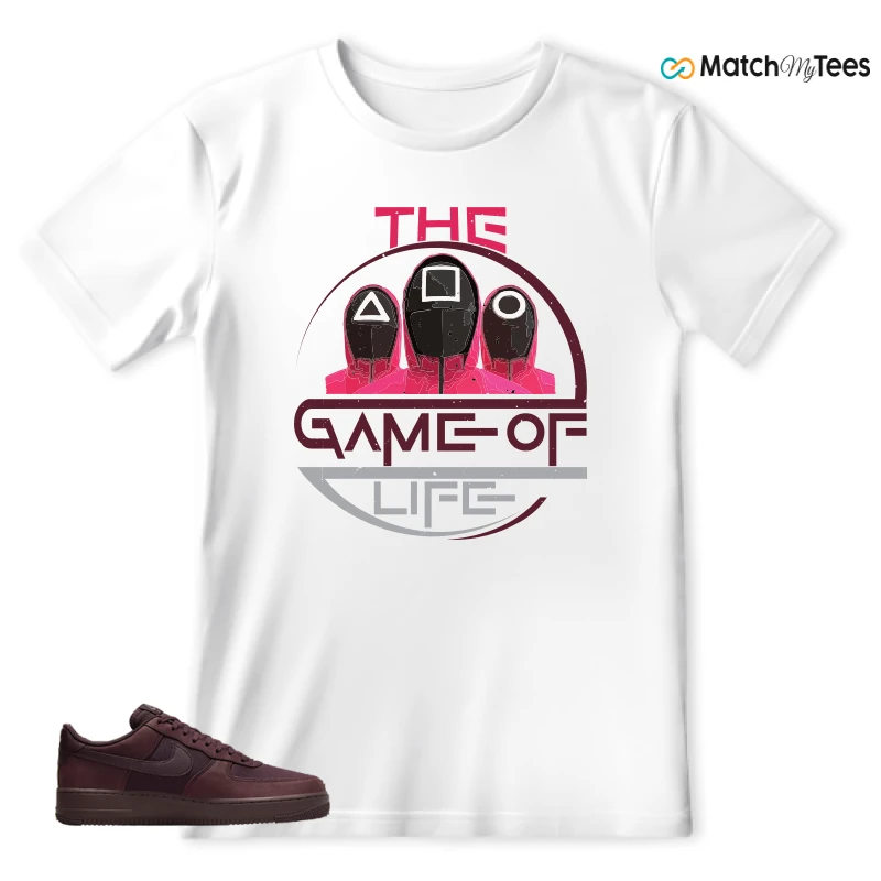NIKE AIR FORCE 1 07 BURGUNDY CRUSH SNEAKER Matching Tees t-shirt