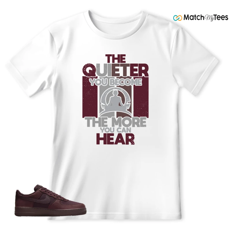 NIKE AIR FORCE 1 07 BURGUNDY CRUSH SNEAKER Matching Tees t-shirt