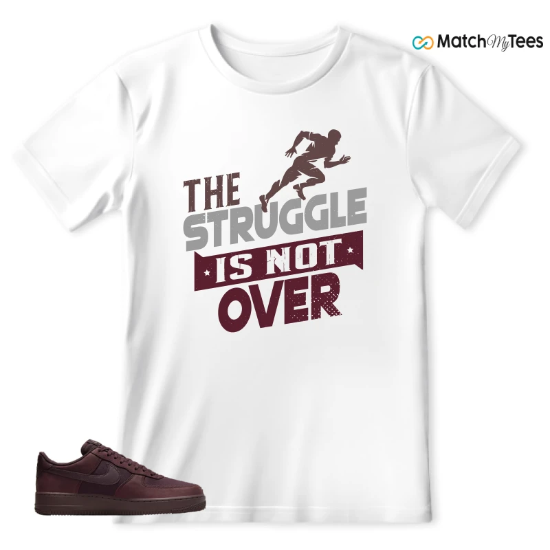 NIKE AIR FORCE 1 07 BURGUNDY CRUSH SNEAKER Matching Tees t-shirt