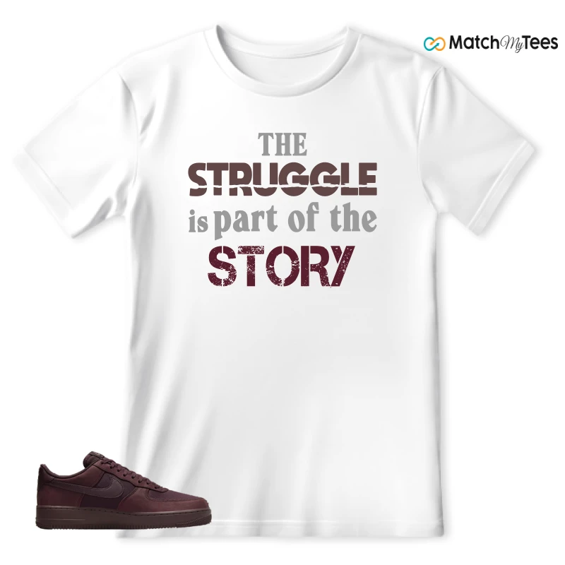 NIKE AIR FORCE 1 07 BURGUNDY CRUSH SNEAKER Matching Tees t-shirt