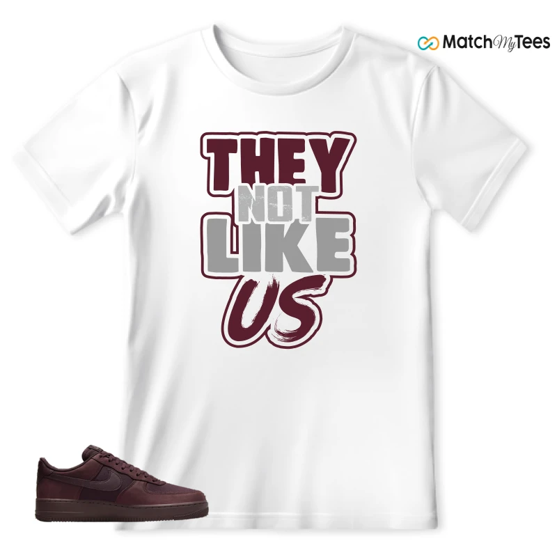 NIKE AIR FORCE 1 07 BURGUNDY CRUSH SNEAKER Matching Tees t-shirt