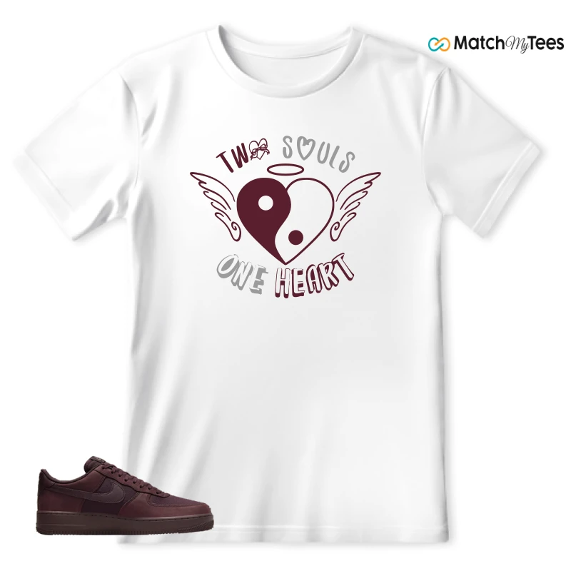 NIKE AIR FORCE 1 07 BURGUNDY CRUSH SNEAKER Matching Tees t-shirt
