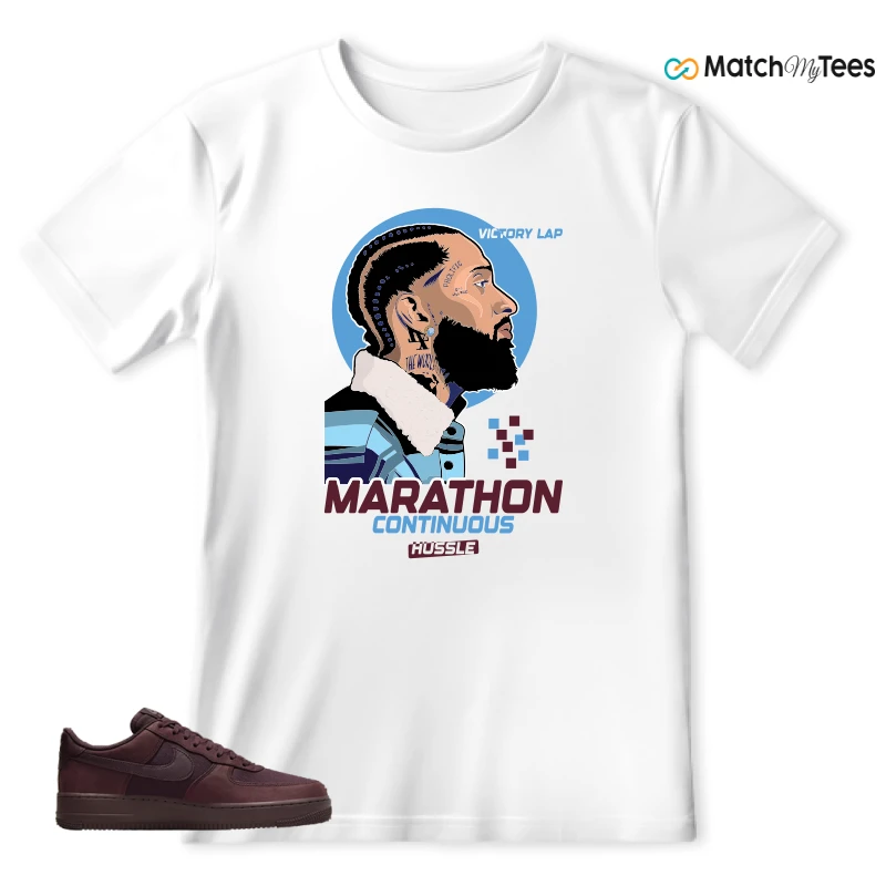 NIKE AIR FORCE 1 07 BURGUNDY CRUSH SNEAKER Matching Tees t-shirt
