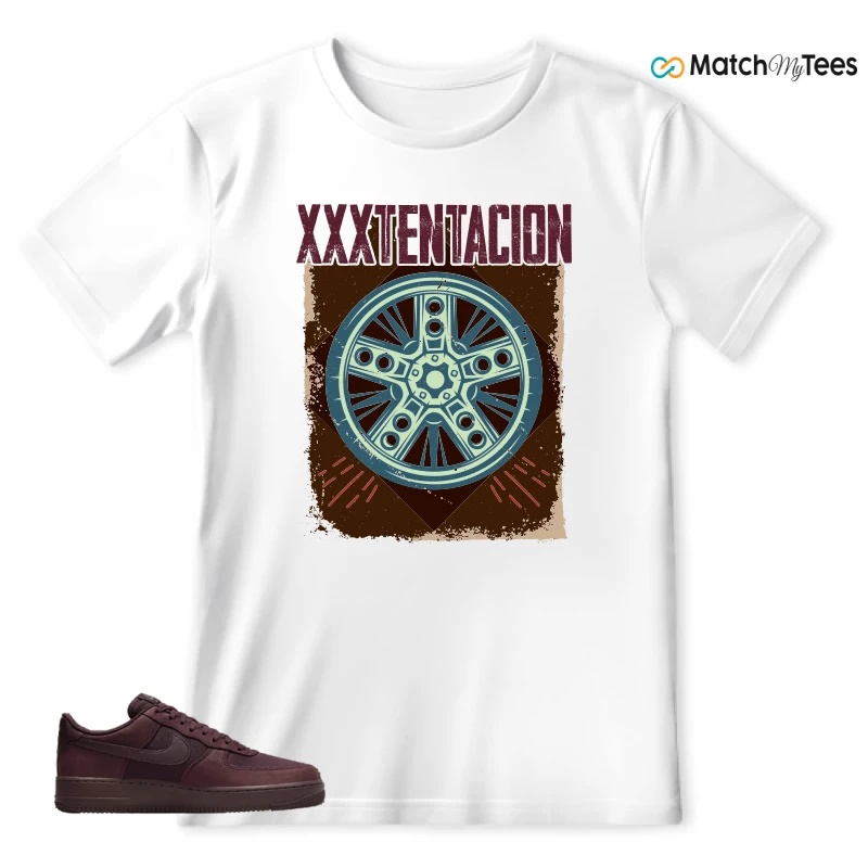 NIKE AIR FORCE 1 07 BURGUNDY CRUSH SNEAKER Matching Tees t-shirt