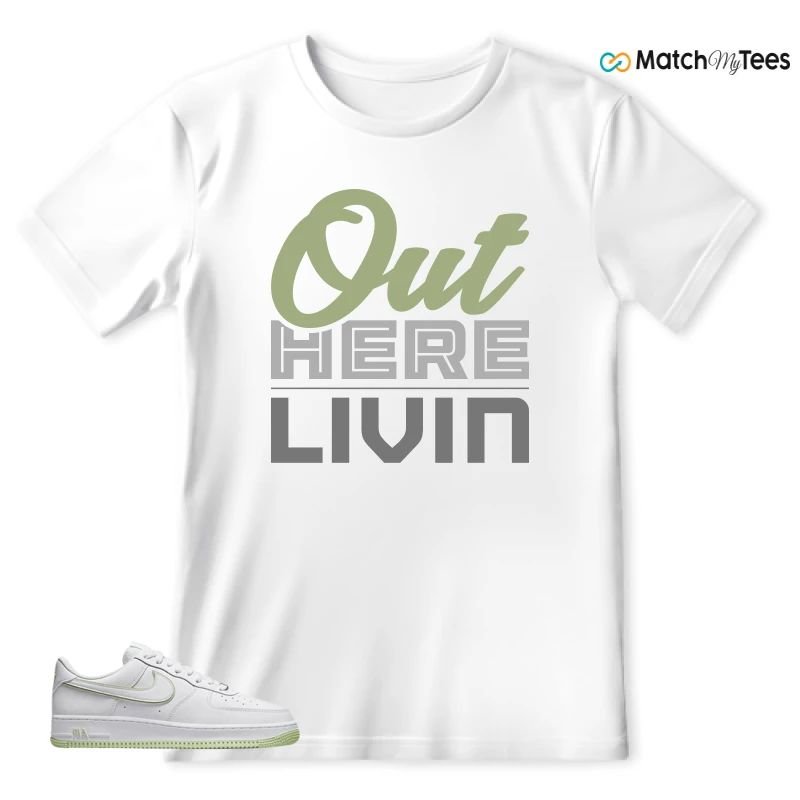 NIKE AIR FORCE 1 '07 HONEYDEW SNEAKER Matching Tees t-shirt