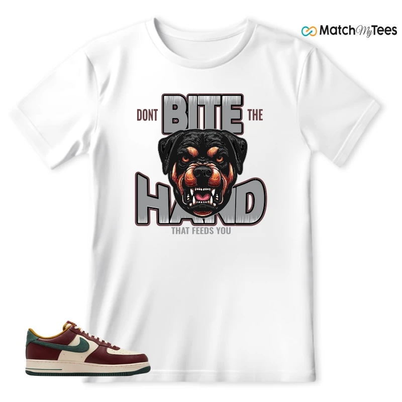 NIKE AIR FORCE 1 COCONUT MILK DARK TEAM RED SNEAKER Matching Tees t-shirt