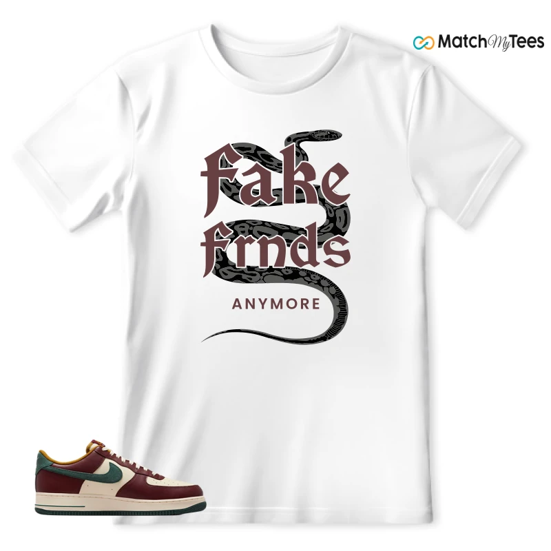 NIKE AIR FORCE 1 COCONUT MILK DARK TEAM RED SNEAKER Matching Tees t-shirt