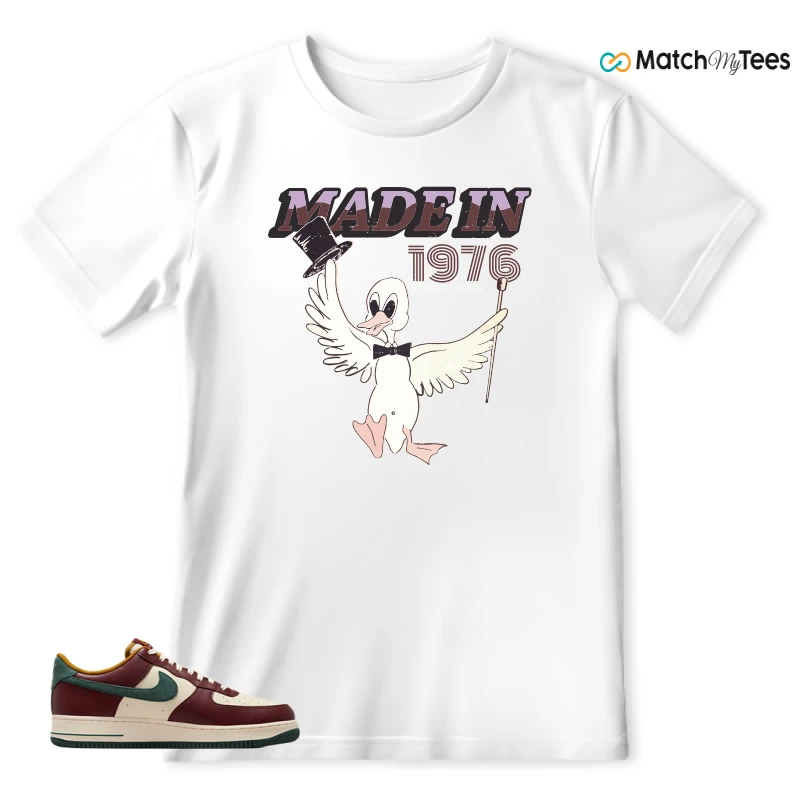 NIKE AIR FORCE 1 COCONUT MILK DARK TEAM RED SNEAKER Matching Tees t-shirt
