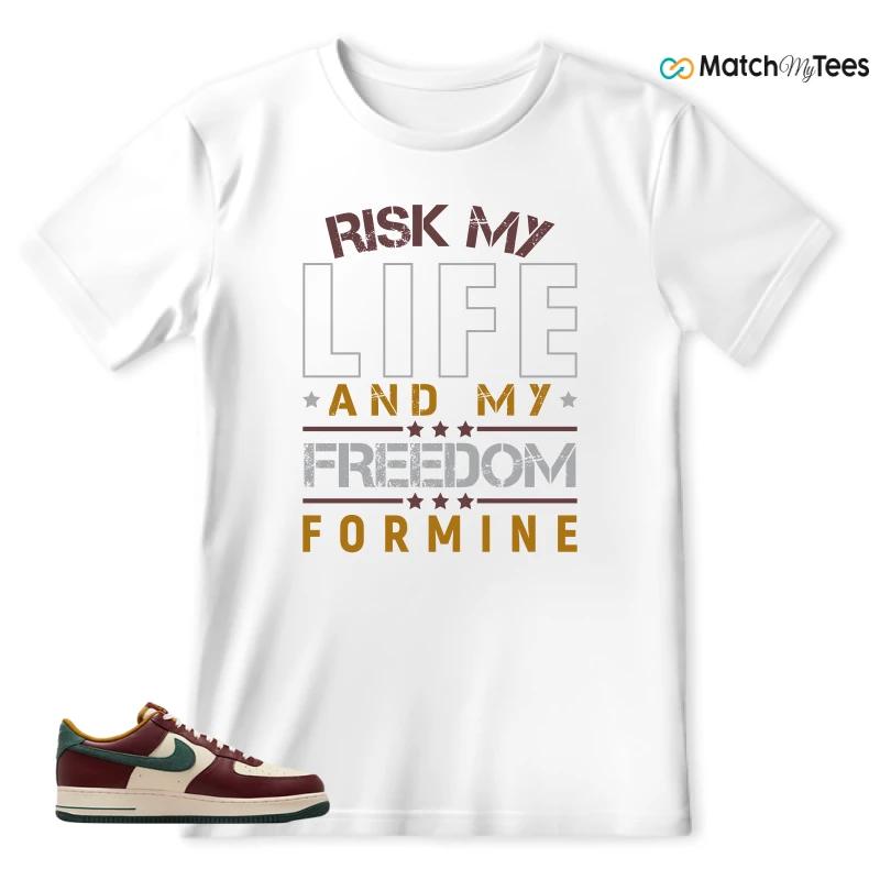 NIKE AIR FORCE 1 COCONUT MILK DARK TEAM RED SNEAKER Matching Tees t-shirt