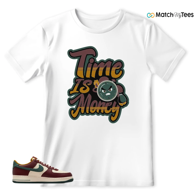NIKE AIR FORCE 1 COCONUT MILK DARK TEAM RED SNEAKER Matching Tees t-shirt