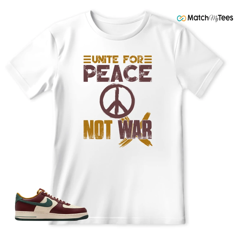 NIKE AIR FORCE 1 COCONUT MILK DARK TEAM RED SNEAKER Matching Tees t-shirt