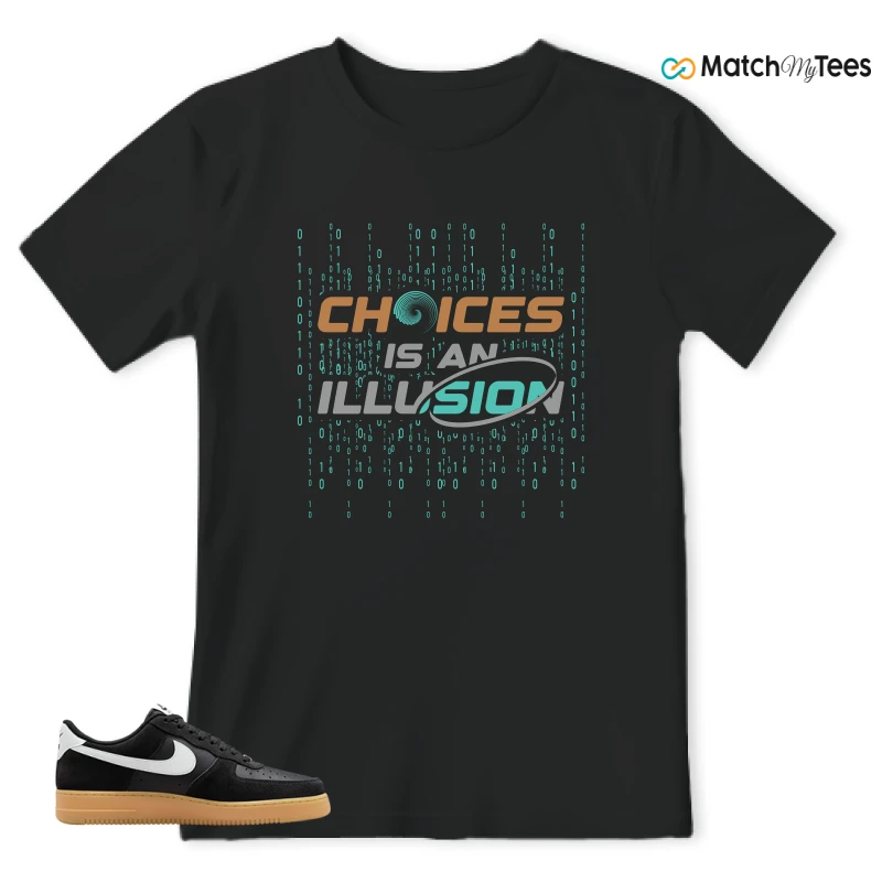 NIKE AIR FORCE 1 LOW  BLACK WHITE GUM SNEAKER Matching Tees t-shirt