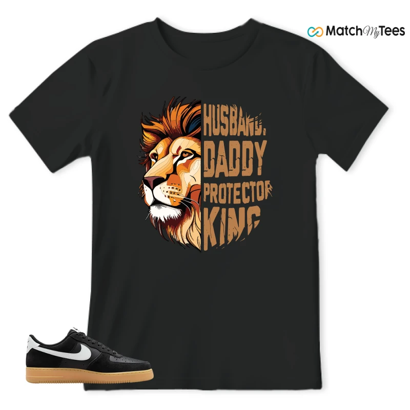 NIKE AIR FORCE 1 LOW  BLACK WHITE GUM SNEAKER Matching Tees t-shirt