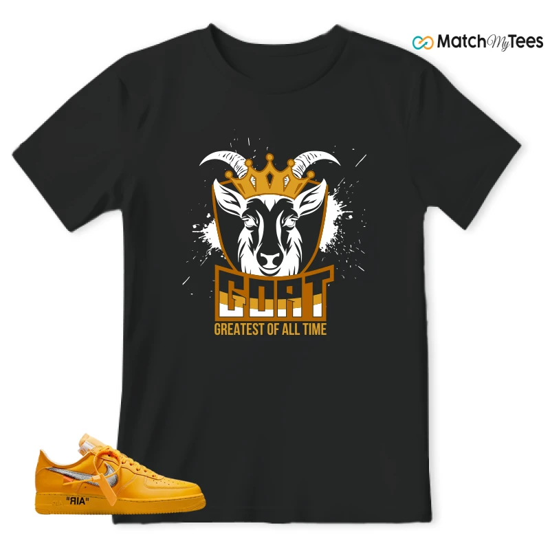 NIKE AIR FORCE 1 LOW CANARY YELLOW SNEAKER Matching Tees T-shirt for Men