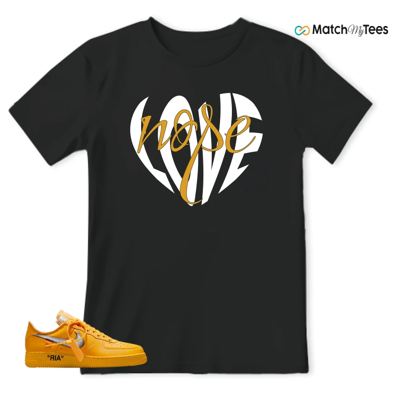 NIKE AIR FORCE 1 LOW CANARY YELLOW SNEAKER Matching Tees t-shirt