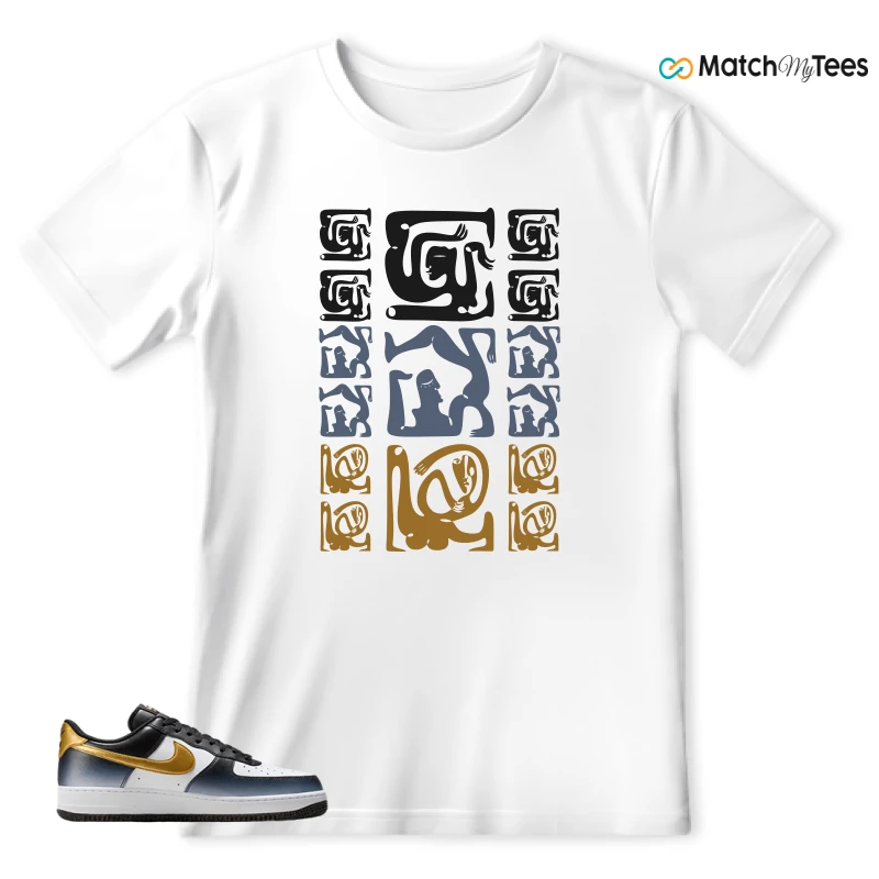 NIKE AIR FORCE 1 LOW FINE GOLD SNEAKER Matching Tees t-shirt