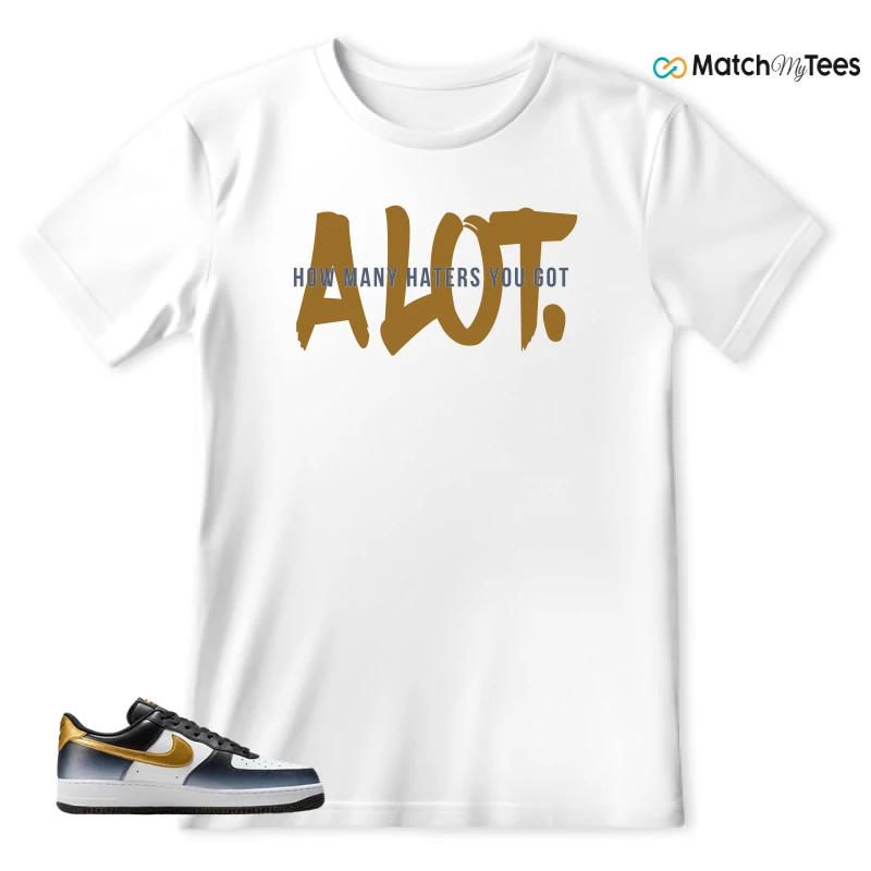 NIKE AIR FORCE 1 LOW FINE GOLD SNEAKER Matching Tees t-shirt