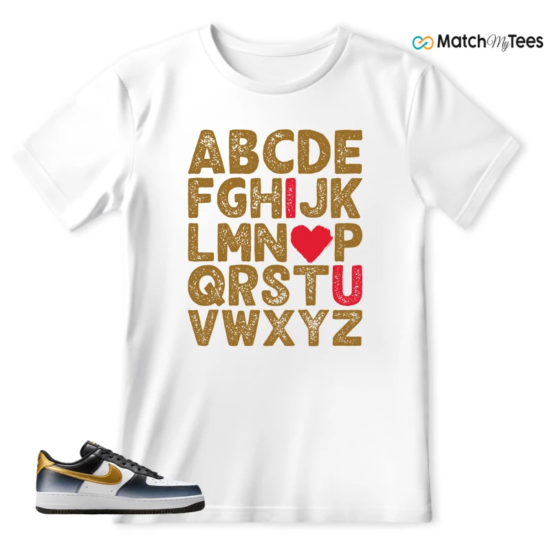 NIKE AIR FORCE 1 LOW FINE GOLD SNEAKER Matching Tees t-shirt