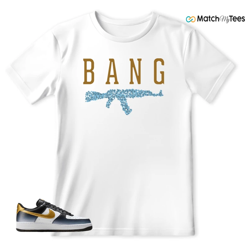 NIKE AIR FORCE 1 LOW FINE GOLD SNEAKER Matching Tees t-shirt
