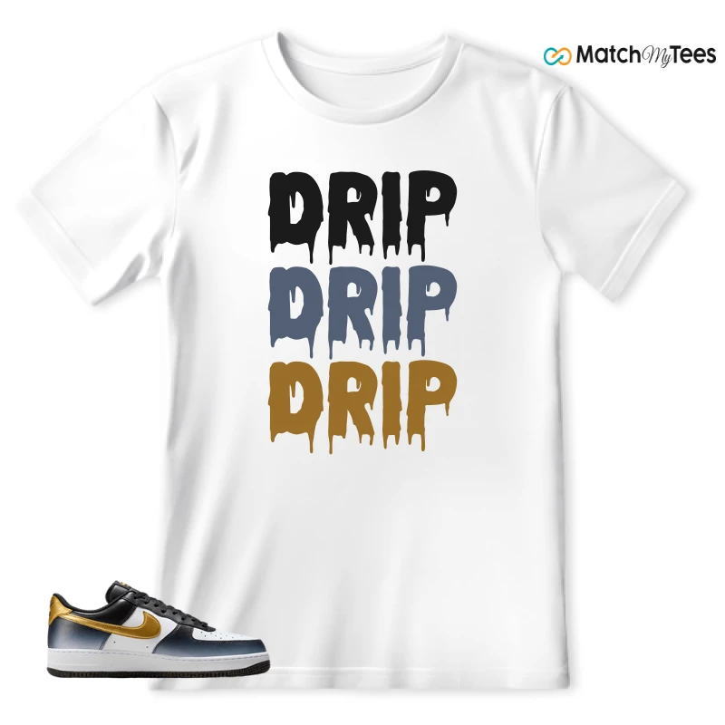 NIKE AIR FORCE 1 LOW FINE GOLD SNEAKER Matching Tees t-shirt