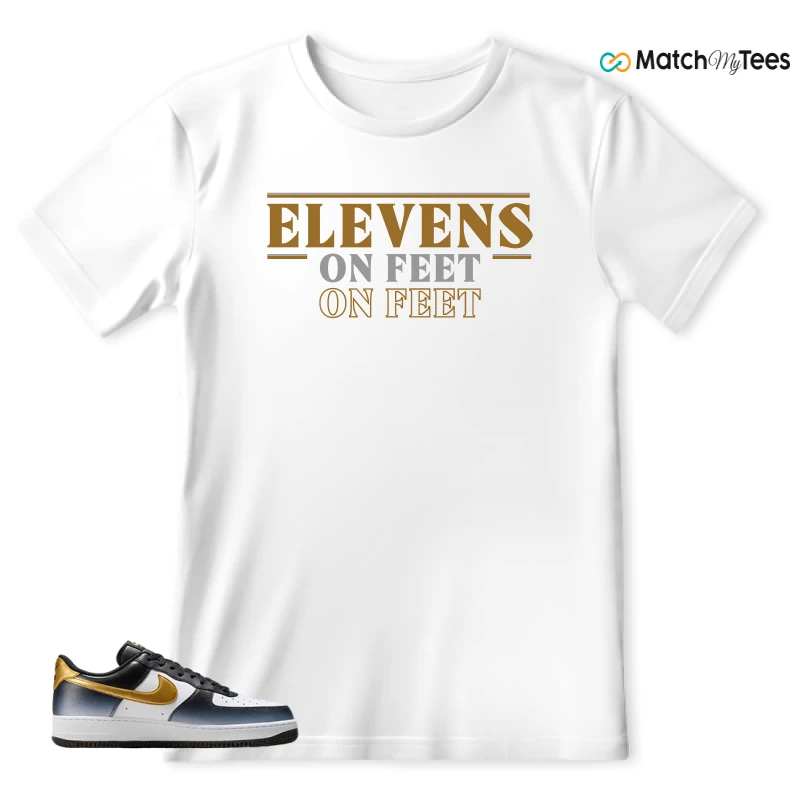 NIKE AIR FORCE 1 LOW FINE GOLD SNEAKER Matching Tees T-shirt for Men