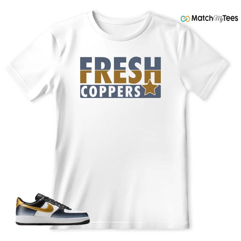 NIKE AIR FORCE 1 LOW FINE GOLD SNEAKER Matching Tees t-shirt