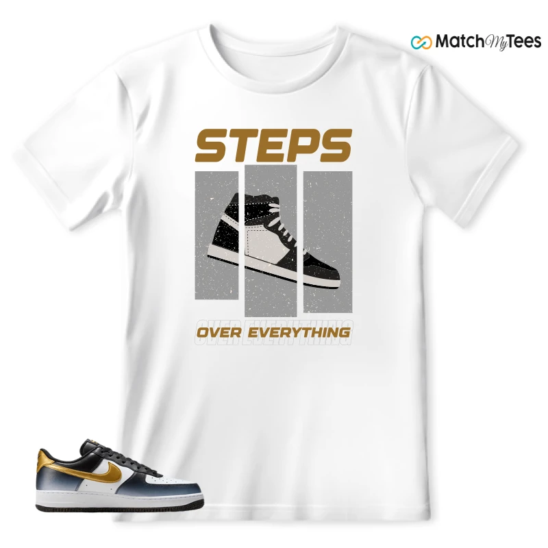 NIKE AIR FORCE 1 LOW FINE GOLD SNEAKER Matching Tees T-shirt for Men