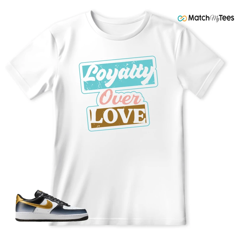 NIKE AIR FORCE 1 LOW FINE GOLD SNEAKER Matching Tees t-shirt