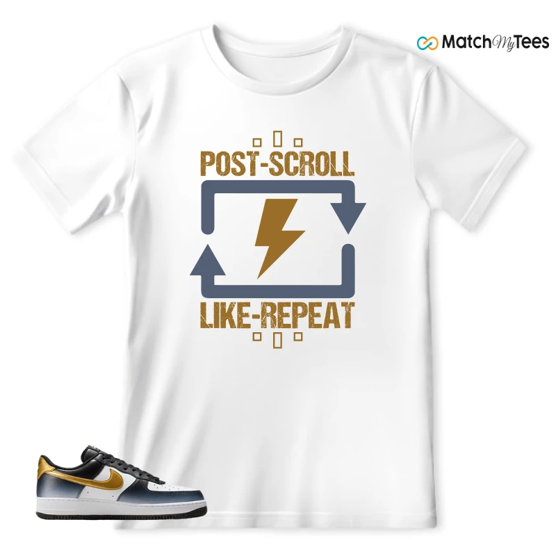 NIKE AIR FORCE 1 LOW FINE GOLD SNEAKER Matching Tees t-shirt