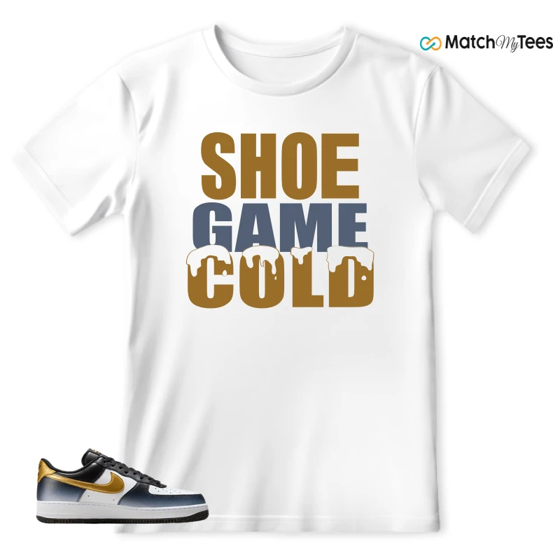 NIKE AIR FORCE 1 LOW FINE GOLD SNEAKER Matching Tees t-shirt
