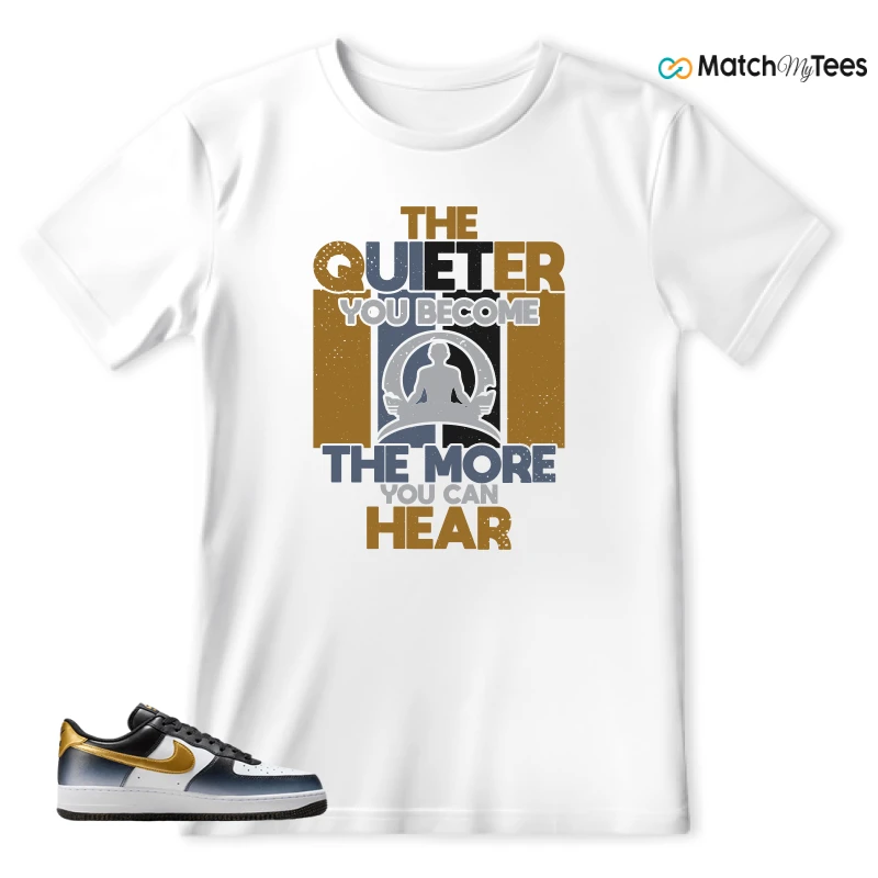 NIKE AIR FORCE 1 LOW FINE GOLD SNEAKER Matching Tees t-shirt