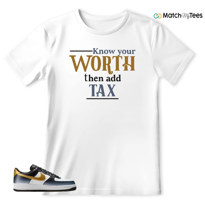 NIKE AIR FORCE 1 LOW FINE GOLD SNEAKER Matching Tees t-shirt