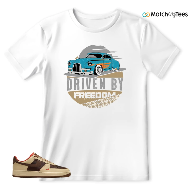 NIKE AIR FORCE 1 LOW LIGHT BRITISH TAN CACAO WOW SNEAKER Matching Tees t-shirt